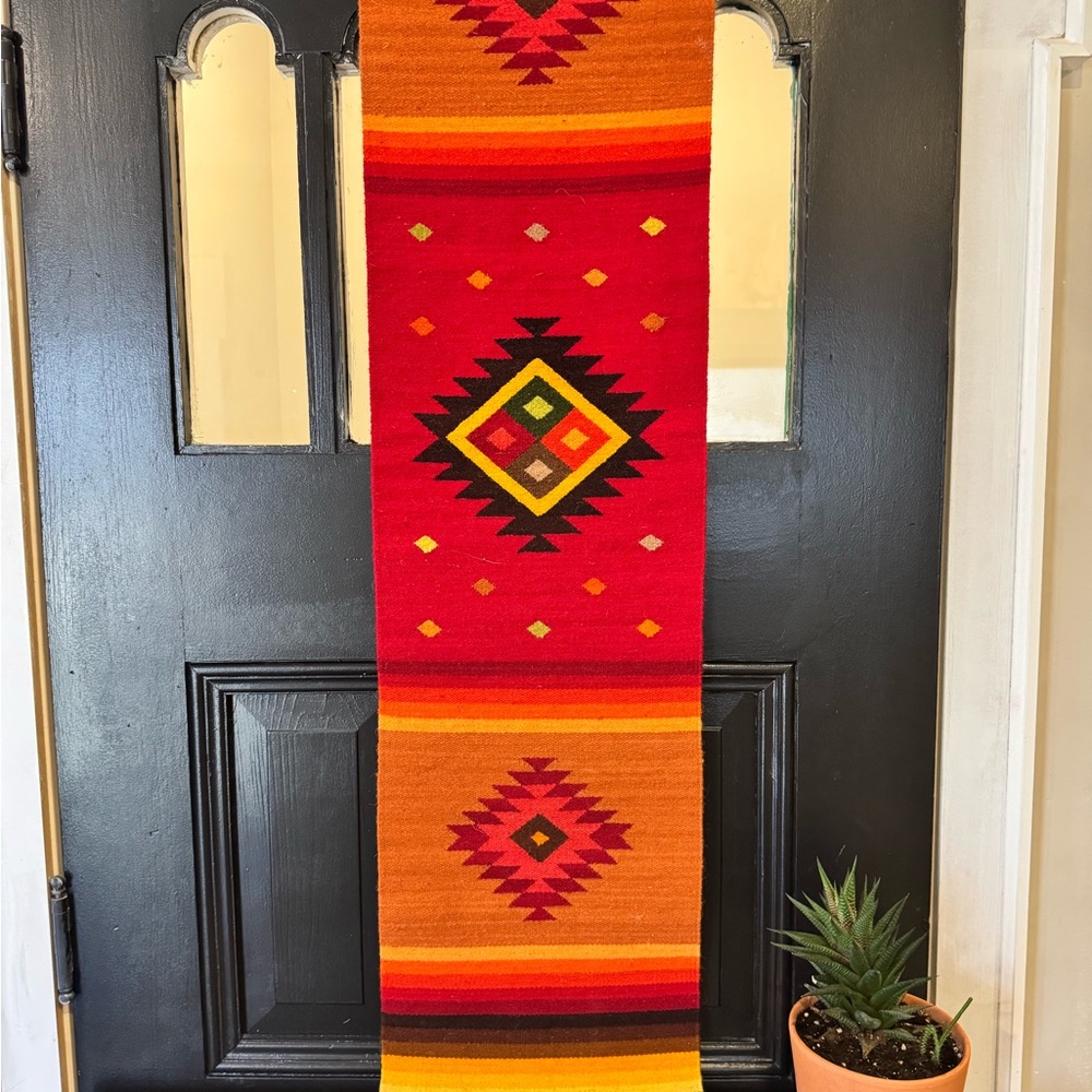 Colorful Geometric Patterned wall hanging/runner - Picture 4 of 4